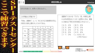 【SPI対策】非言語／言語テストセンター基礎能力検査（Vol1） [upl. by Kcirdef]