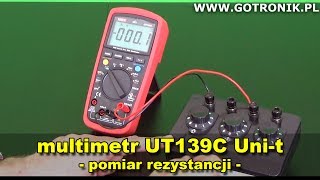 UT139C omomierz pomiar rezystancji [upl. by Zondra828]