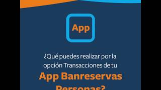 Transacciones  App Banreservas [upl. by Alphonso]