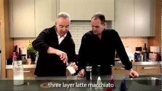 aerolatte  milk frother makes three layer caffè latte macchiato [upl. by Rhys]