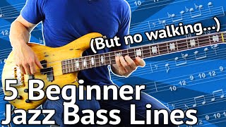 5 BeginnerFriendly JAZZ Bass Lines Guaranteed To Impress [upl. by Even]