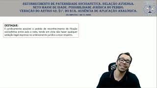 STJ INFO 834 paternidade socioafetiva e adoção [upl. by Weider]