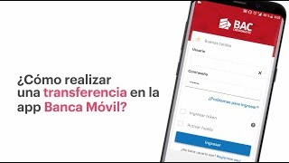 Cómo realizar una transferencia desde tu Banca Móvil  BAC Credomatic [upl. by Eerdna]