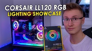 Corsair LL120 RGB Lighting Showcase  Thermal Performance Before amp After [upl. by Buzzell]