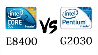 Core 2 Duo E8400 VS Pentium G2030  Games Benchmark [upl. by Joni]