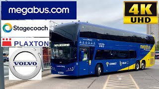 Megabus M11 Glasgow to London via Manchester Plaxton Panorama Volvo B11RLET Coach 50407YX69LCF [upl. by Atiner]