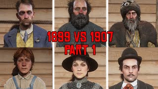 Red Dead Redemption 2 1899 vs 1907 Characters Changes Part 1 [upl. by Deland255]