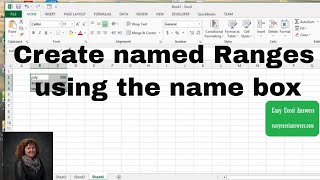 How to create named Ranges using the name box in Excel [upl. by Assir]