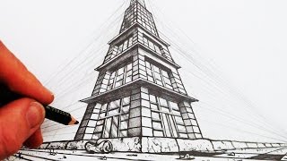 How to Draw in 3Point Perspective Narrated [upl. by Swetiana]