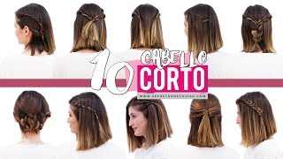 10 peinados fáciles para cabello corto o media melena  Patry Jordan [upl. by Ruon]