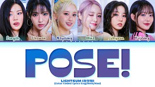 LIGHTSUM POSE Lyrics Color Coded Lyrics [upl. by Dowski]