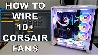 HOW TO Install Corsair RGB Fans with Lighting Node Core 10 Fans [upl. by Saffier166]