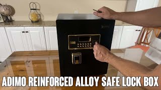 Safe Box Review ADIMO Cabinet Safes with Sensitive Alarms [upl. by Aneg]