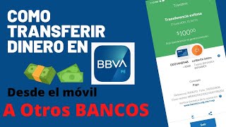 Como hacer una transferencia bancaria BBVA móvil [upl. by Yhtimit]