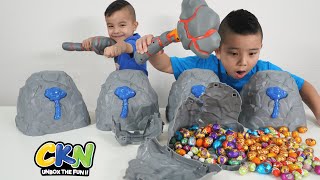 Easter Chocolate Eggs Smashing Game With CKN [upl. by Vivica]