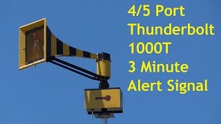 Refurbished 45 Thunderbolt 1000T Tornado Siren Test 3 Min Alert  Thomaston GA 32019 [upl. by Gwenora]