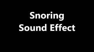 Snoring Sound Effect [upl. by Ojeibbob]