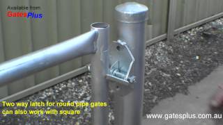 Gate Latch 2 way for round pipe and square [upl. by Arries777]