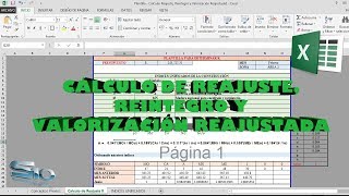 Tutorial Nº08 Cálculo de Reajuste Reintegro y Valorización Reajustada  Excel y S10 C y P [upl. by Ezeerb]