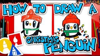 How To Draw A Christmas Penguin [upl. by Budworth887]