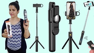 Mobilife Selfie Stick with bluetooth and Integrated Tripod or mobile stand for youtubers and vlogs [upl. by Einneb300]