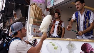 Turkish Ice Cream Tricks in Istanbul [upl. by Adnarb236]