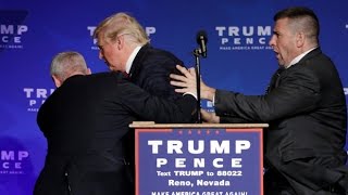 Donald Trump rushed off stage during rally in Nevada [upl. by Macswan]