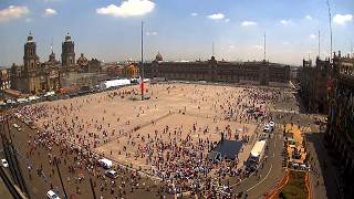 Sismo en la cdmx 19 de septiembre 2017 visto desde el Zócalo [upl. by Haydon939]