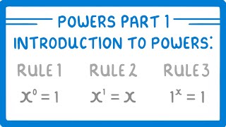 GCSE Maths  Introduction to PowersIndices amp 3 Basic Rules Powers Part 16 29 [upl. by Lorine]