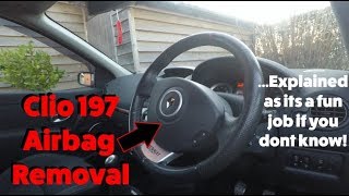 Clio 197  How to remove the airbag Explained [upl. by Gisela271]