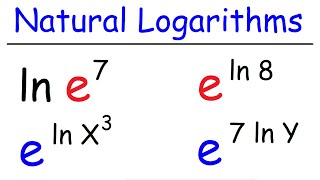 Natural Logarithms [upl. by Pettifer]