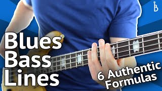 Blues Bass Lines 6 Authentic Formulas That Work Every Time [upl. by Harikahs]