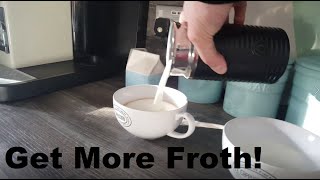 How to Get More Froth from Your Nespresso Coffee Aeroccino  Nespresso tips and help [upl. by Cutlip]