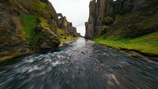 FPV Drone Flight through Beautiful Iceland Canyon [upl. by Ulyram]