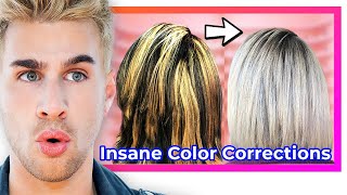 Hairdresser Reacts To Insane Color Corrections [upl. by Kristof]