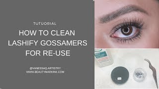 How to clean Lashify Gossamers for ReuseDetailed Version DIY Lash Extension System [upl. by Vinaya]