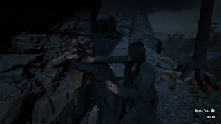 John Marston helps Arthur fight Micah  Red Dead Redemption 2 [upl. by Nnylyar]