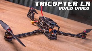 TRICOPTER LR  Long Range FPV 1h Flight time Foldable multirotor  Build Video [upl. by Akinek725]