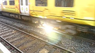 Merseyrail 507 009 making arcs at Birkdale station [upl. by Luap]