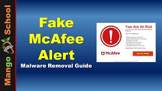 Fake McAfee Notification Alert Removal [upl. by Haidebez]