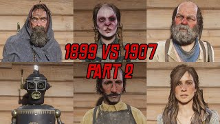 Red Dead Redemption 2 1899 vs 1907 Characters Changes Part 2 [upl. by Llewkcor]