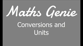 Conversions and Units [upl. by Talia347]