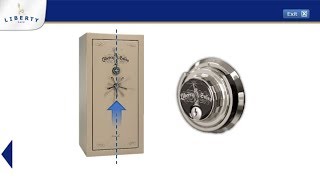 Liberty Safe  How to Operate Mechanical Lock with Key amp Centered Handle [upl. by Mellman]