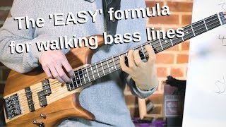 The SIMPLEST walking bass line formula  EXACTLY where to start [upl. by Nolad]