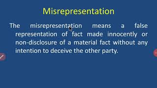 Misrepresentation [upl. by Prager]