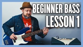 Beginner Bass Lesson 1  Your Very First Bass Lesson [upl. by Atsirt]